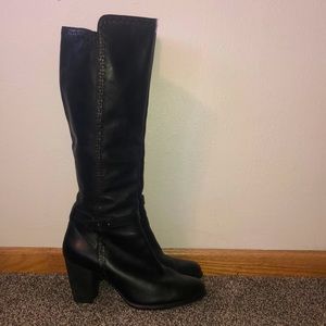 UGG Claudine Tall Black Leather Boots - 1005663